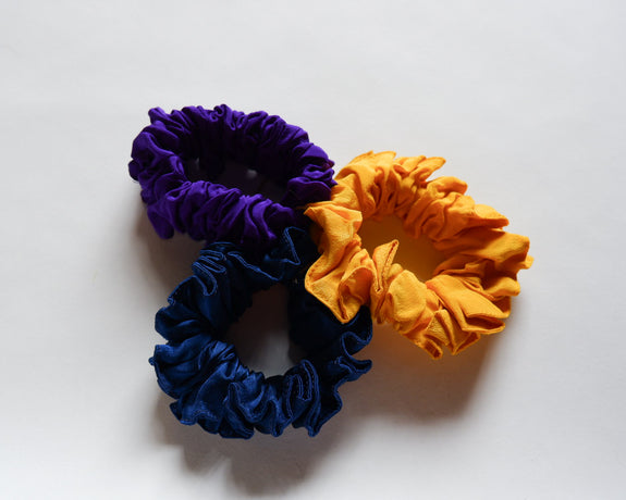 Stephany Set Of 3 Silk Scrunchies - Republic of Mode