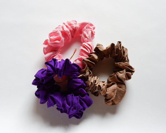 Stephany Set Of 3 Silk Scrunchies - Republic of Mode