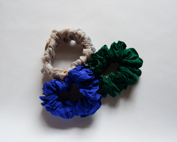 Stephany Set Of 3 Silk Scrunchies - Republic of Mode